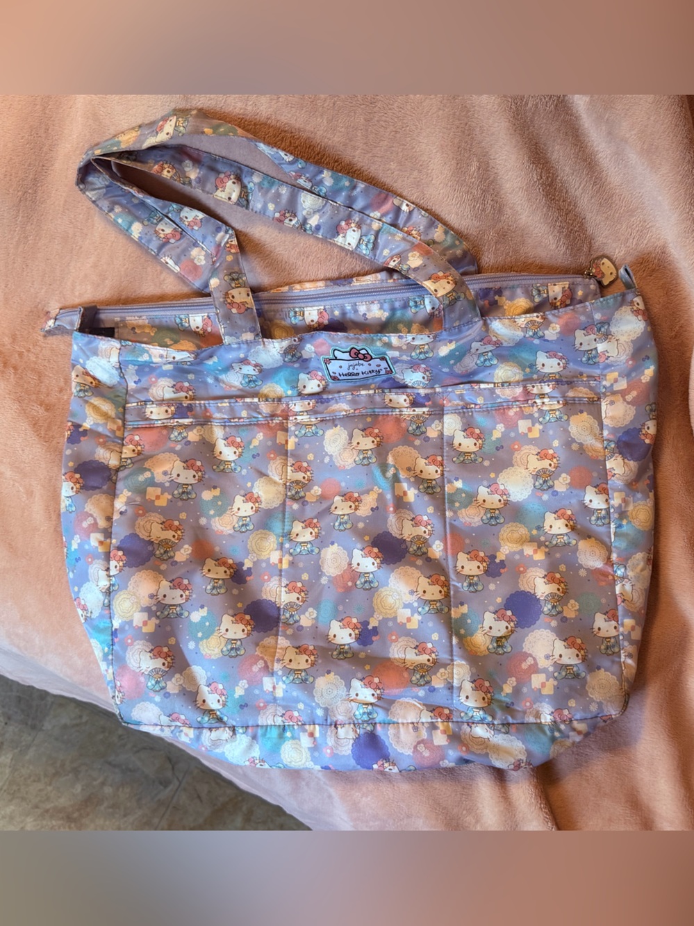 Hello Kitty Black and Pink Cherry Blossoms Tote